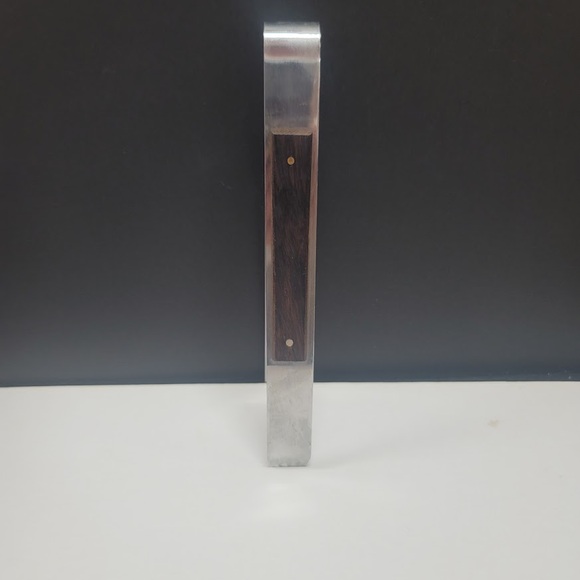 MCM Ice Tongs for Ice Bucket Stainless Steel & Wood Trim Made in Japan 7" - Picture 3 of 4
